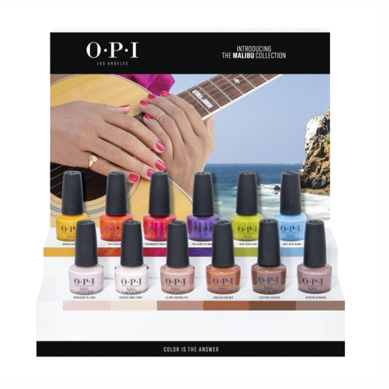 OPI Summer 21 Malibu Nail Lacquer 12pc Display