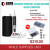 Kupa - Mani-Pro Passport Filing Machine - Black Phantom 220V/110V (Limited Edition) - Free 300pcs Sanding Bands #17644