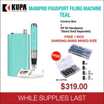 Kupa - Mani-Pro Passport Filing Machine - Teal 220V/110V (Limited Edition) KP-55 Included - Free 300pcs Sanding Bands #17644