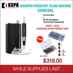 Kupa - Mani-Pro Passport Filing Machine - Charcoal - Free 300pcs Sanding Bands #17644