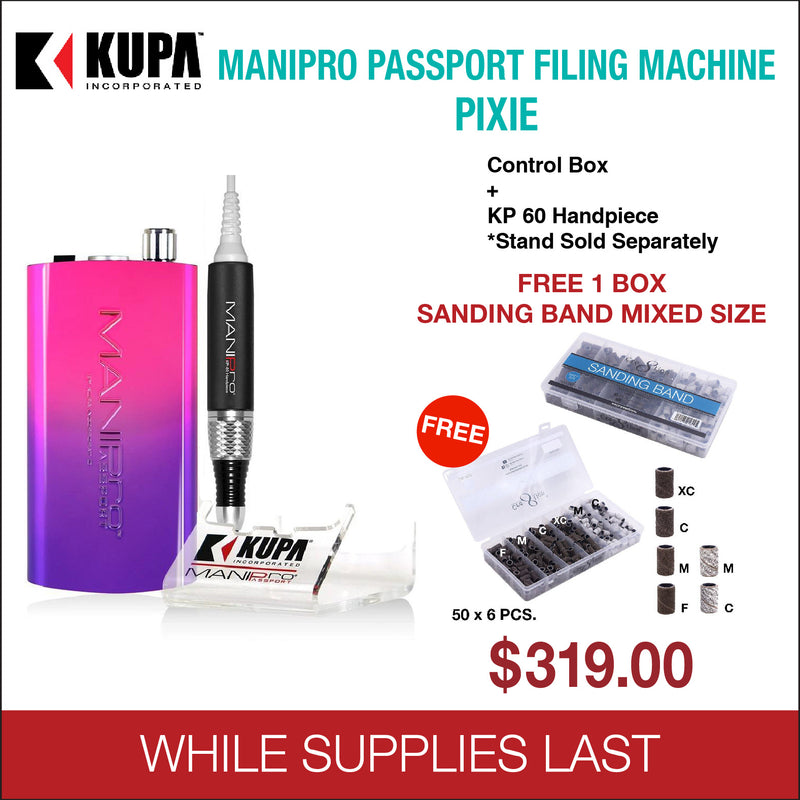 Kupa - ManiPro Passport Filing Machine - Pixie 220V/110V (Special Edition) - Free 300pcs Sanding Bands #17644