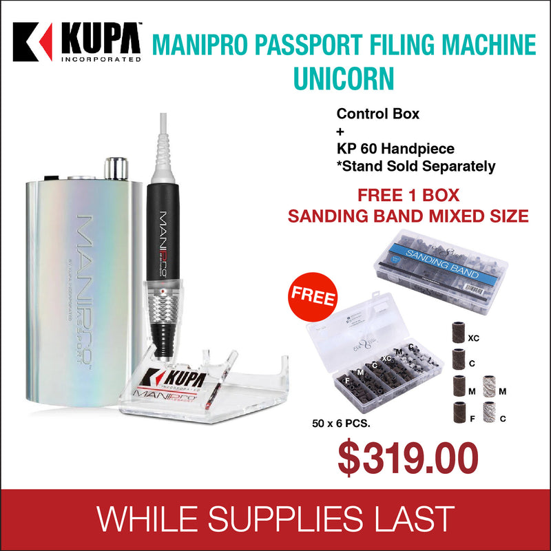 Kupa - ManiPro Passport Filing Machine - Unicorn 220V/110V (Special Edition) - Free 300pcs Sanding Bands #17644