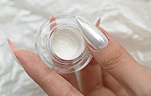 Cre8tion White Silk Chrome Nail Art Effect 1g