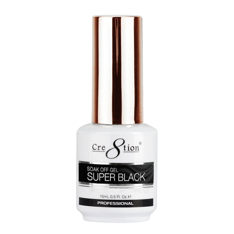 Cre8tion Soak Off Gel Super Black  - Buy 5 get 1 free
