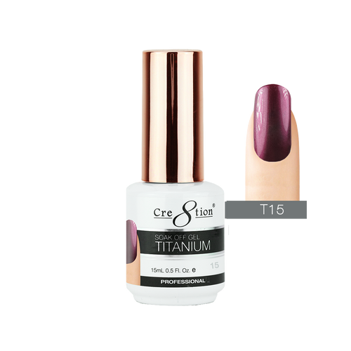 Cre8tion - Titanium Soak Off Gel .5oz T15