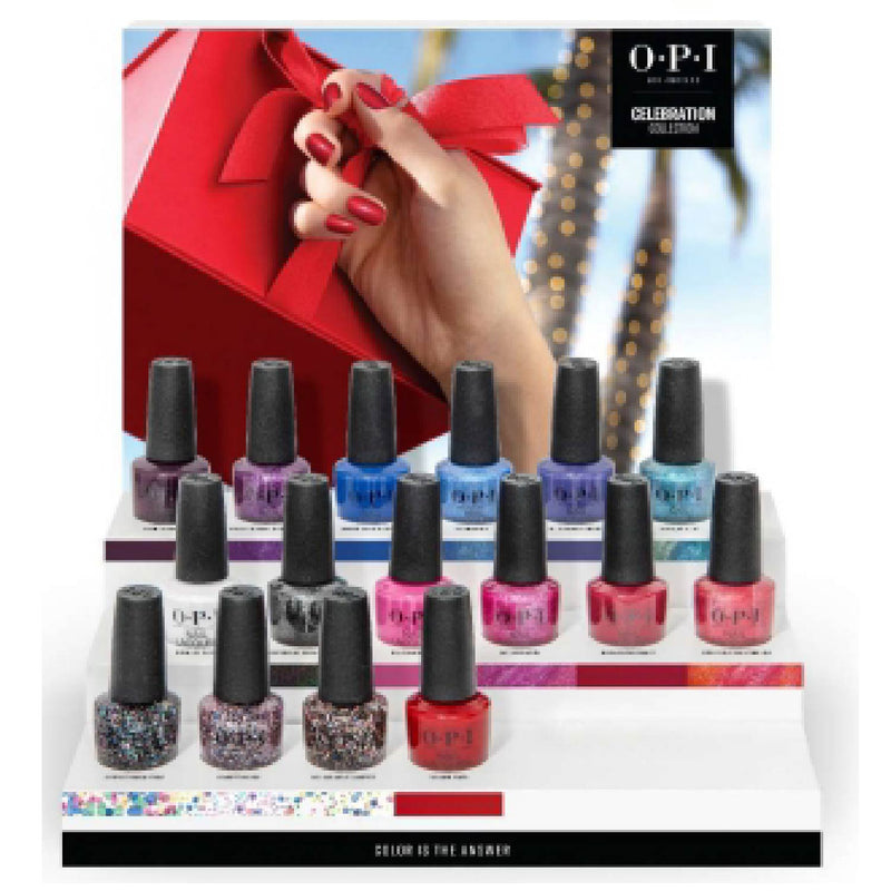 OPI Holiday 21 The Celebration Collection Nail Lacquer 16pc Display