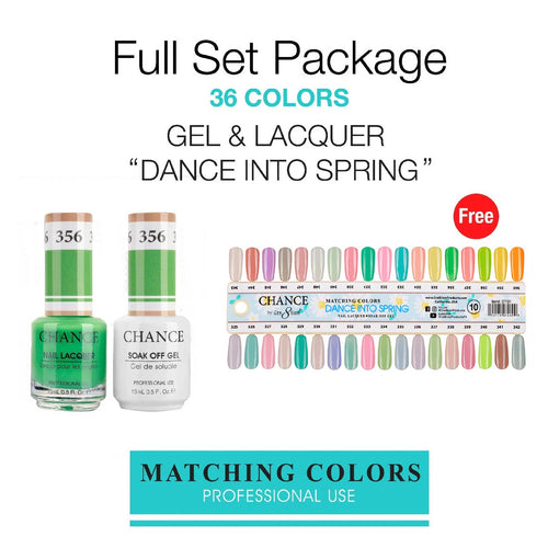 Chance Gel/Lacquer Duo Full Set - 36 Colors "Dance into Spring"- Color #325 - #360 - $5.50/each - Free Color Chart   