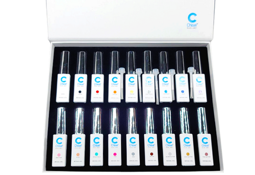 Chisel Detail Nail Art Gel Kit (18 Colors)