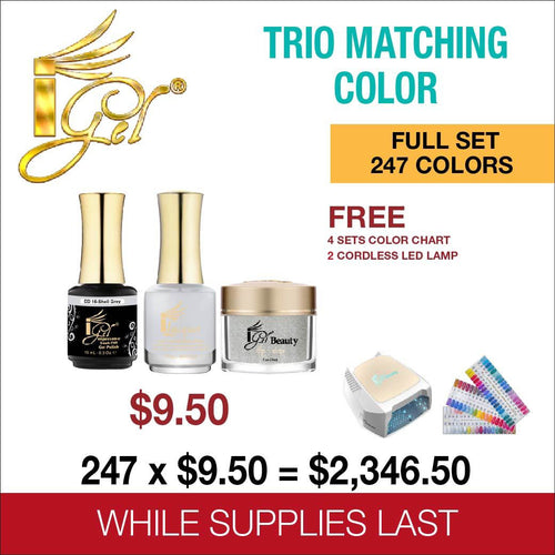 iGel Trio Matching Color Full Set of 247 colors