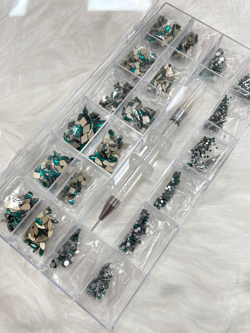 Rhinestone Nail Art Decoration High Quality 1 Set 20 Styles