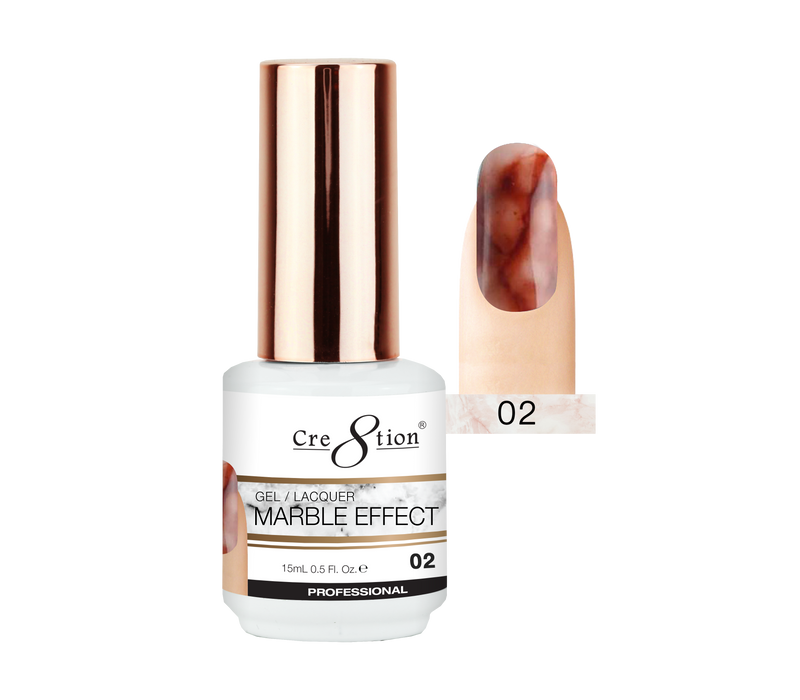 Cre8tion - Marble Effect Soak Off Gel/Lacquer .5oz 