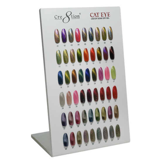 Cre8tion - Super Cat Eye Soak Off Gel Full Set - 06 Colors Collection - $9.00/each- included 1 C8 Top Coat and 1 Magnet